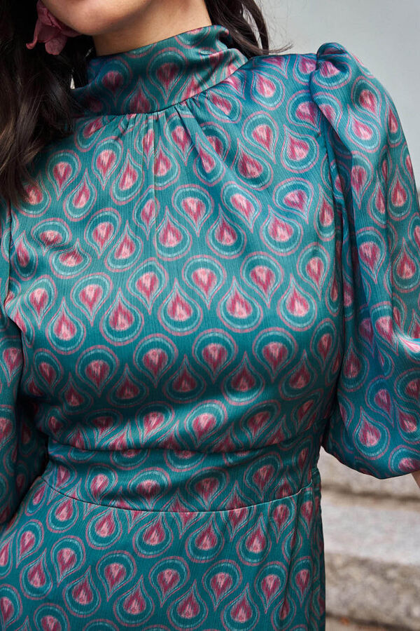 Polín Et Moi Vestido Longo Caricela Azul