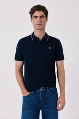 Cortefiel Piqu&eacute; polo shirt Navy