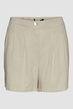 Cortefiel Linen shorts Gray