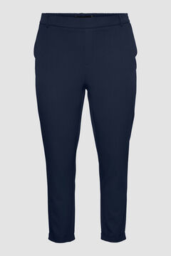 Cortefiel Pantalones de cintura alta curve Azul