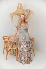 Jaase Vestido comprido Claudette Verde