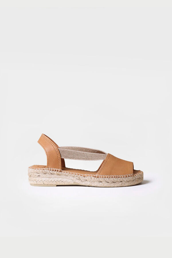 Toni Pons Leather low wedge espadrille Brown