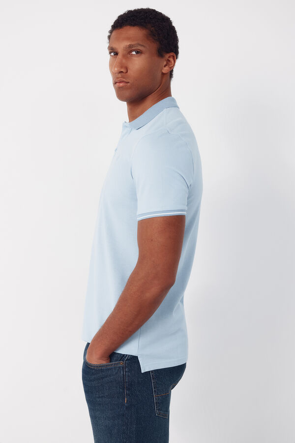Cortefiel Piqu&eacute; polo shirt Blue