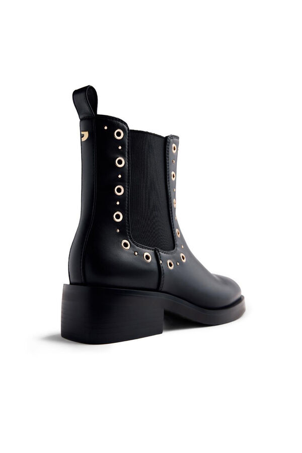 Gioseppo Botins Chelsea Halma com tachas e ilhós Preto