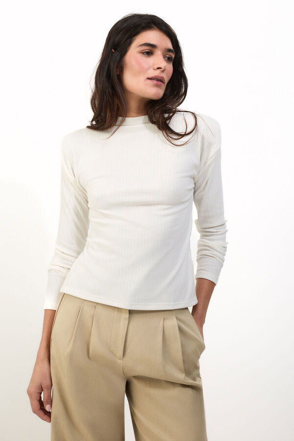 Slowlove Top hombreras Marfil