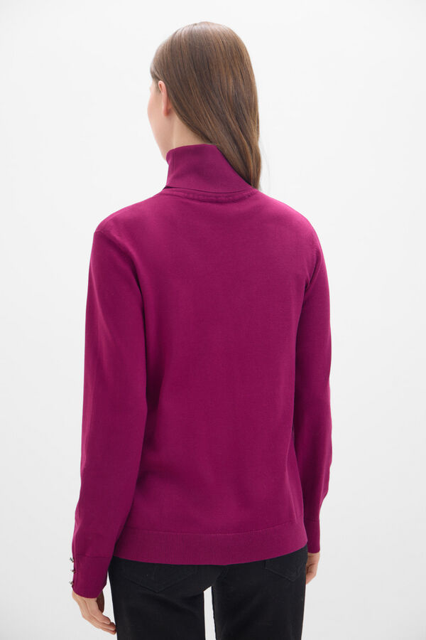 Cortefiel Polo neck jumper Purple