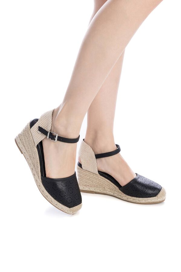 XTI Wedge espadrille Black