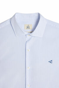 Cortefiel Camisa cuello italiano slim Azul marino