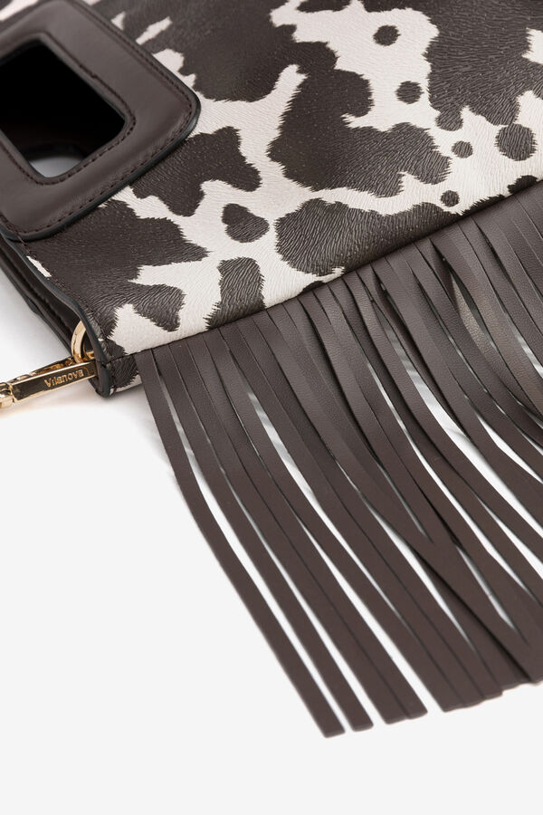 Vilanova Mala efeito vaca com franjas Castanho