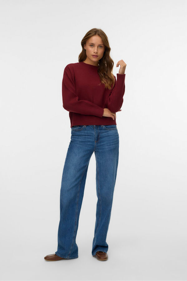 Vero Moda Camisola básico de malha Vermelho