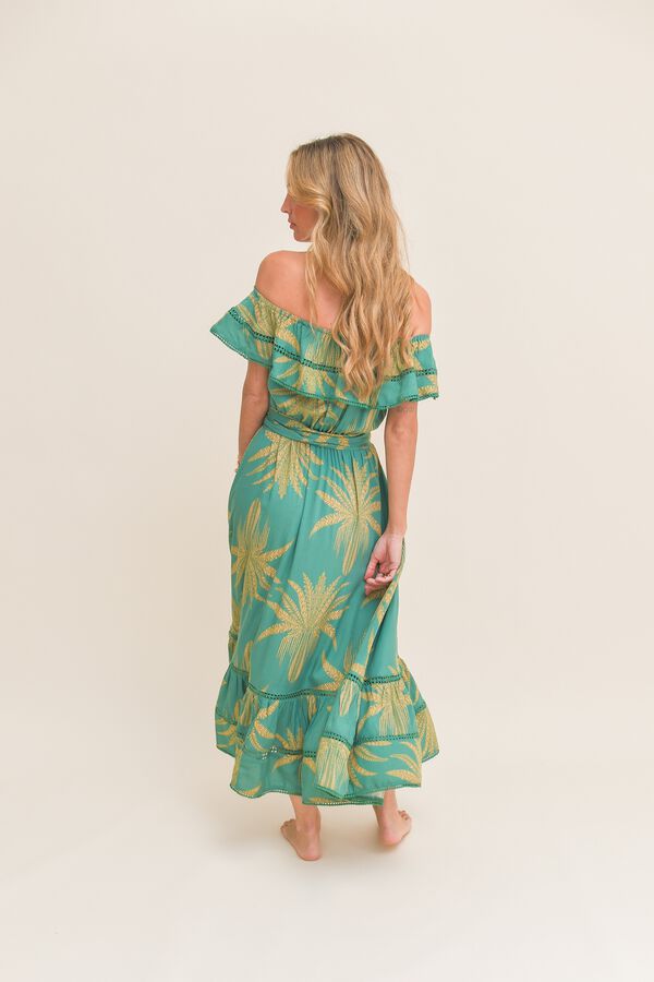 Jaase Vestido comprido Romi Verde