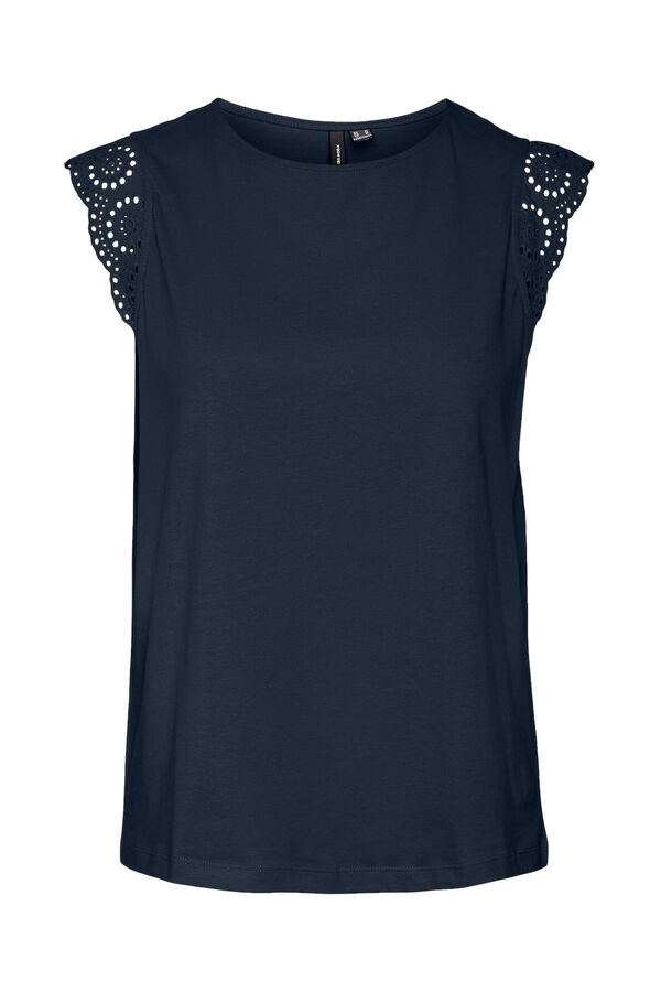 Vero Moda Top de algodão sem mangas  Azul