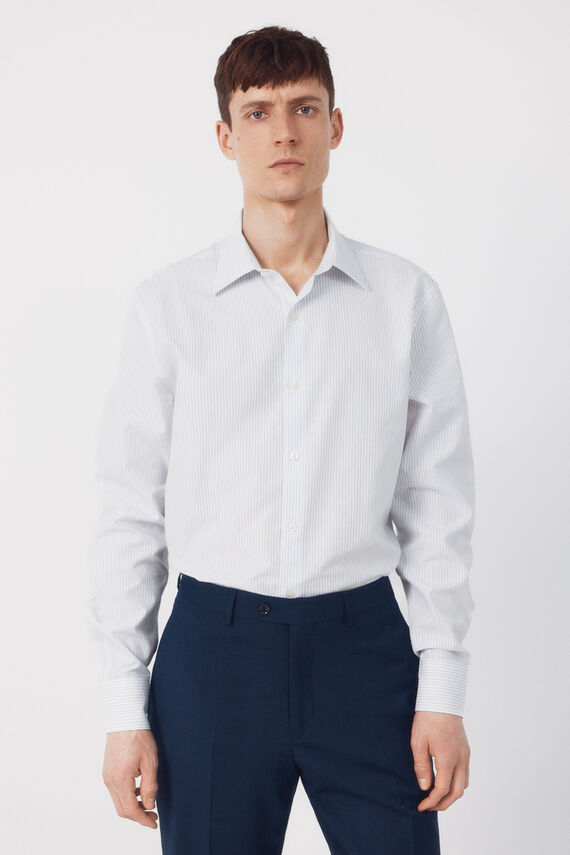 Camisa vestir rayas algodón tencel