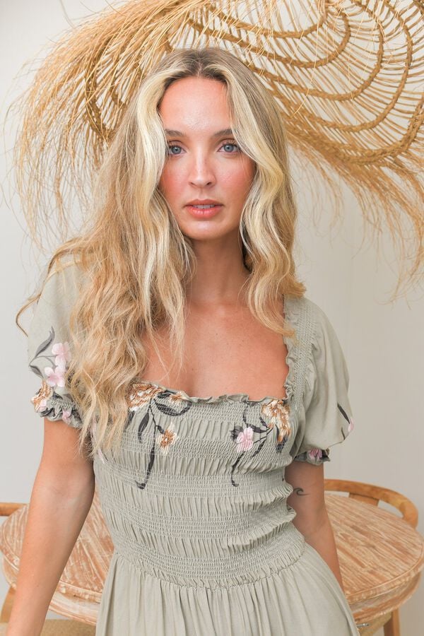 Jaase Vestido comprido Claudette Verde