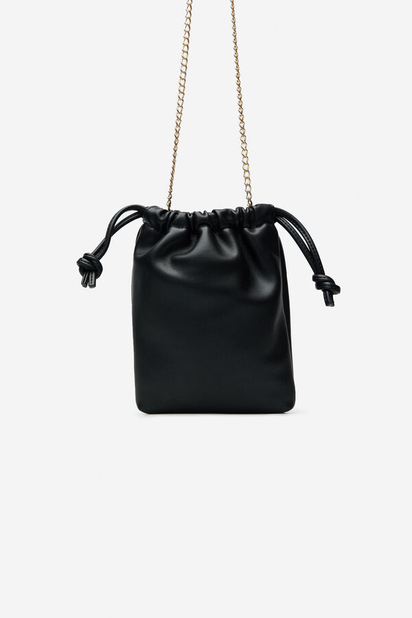 Cortefiel Mobile phone holder bag tacks Black