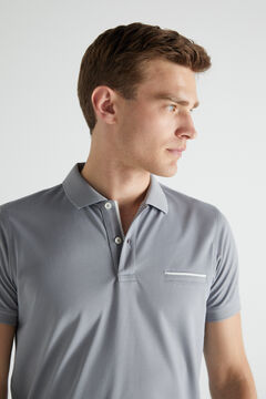 Cortefiel Short-sleeved Coolmax fresh® polo shirt Gray