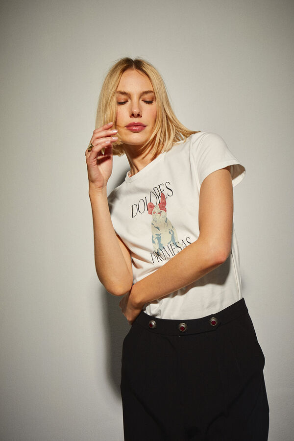 Dolores Promesas Tula short-sleeved watercolour T-shirt White