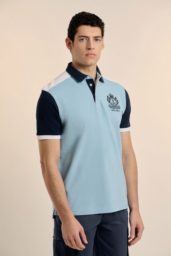 Valecuatro Polo tricolor Valecautro Azul