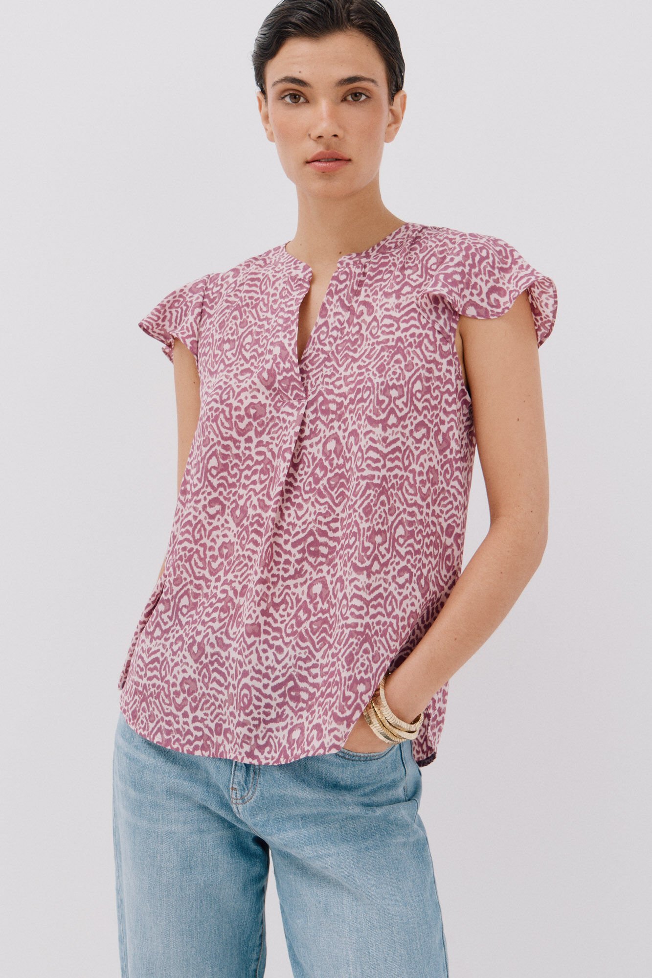 Cortefiel Blusa manga volante