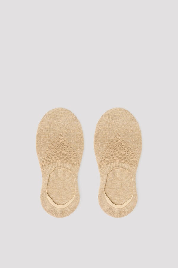 Cortefiel No-show socks with COOLMAX&reg; Brown