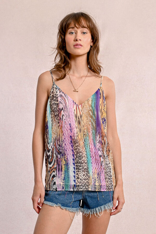 Molly Bracken Straps lingerie top with print Multicolour