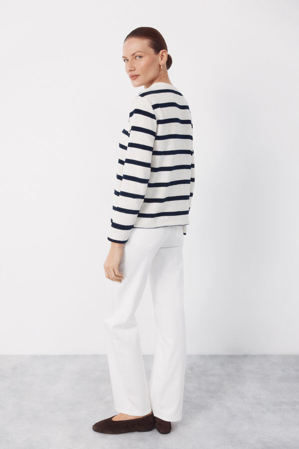 Cortefiel Chenille t-shirt Blue