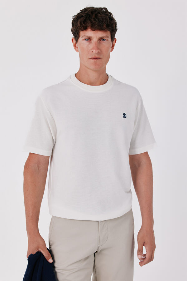 Cortefiel T-shirt estruturada Branco