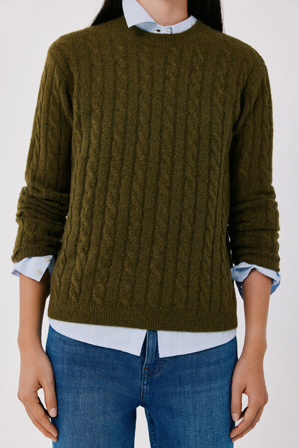 Cortefiel Camisola soft touch oitos Verde