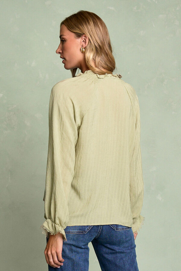 Polín Et Moi Blusa de renda Lyra Verde