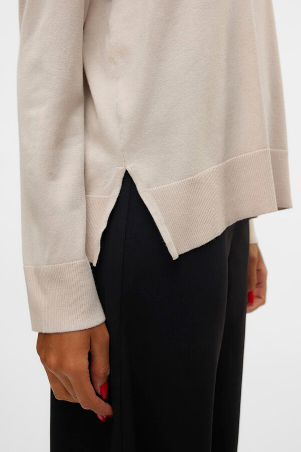 Vero Moda Camisola gola em bico Tostado