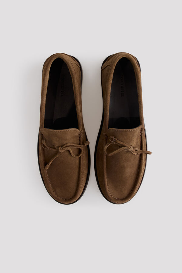 Cortefiel Mocassim em croute com la&ccedil;ada Castanho