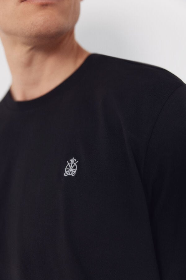 Cortefiel Camisola básica com bolso Preto