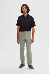 Selected Calças chino clássicas Slim Fit confecionadas com algodão orgânico