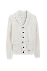 Cortefiel jersey-knit neck shawl jacket  White