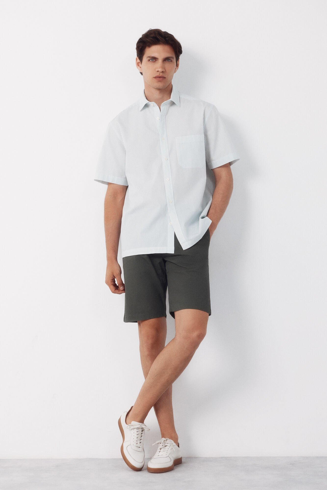 Cortefiel Striped short sleeve shirt