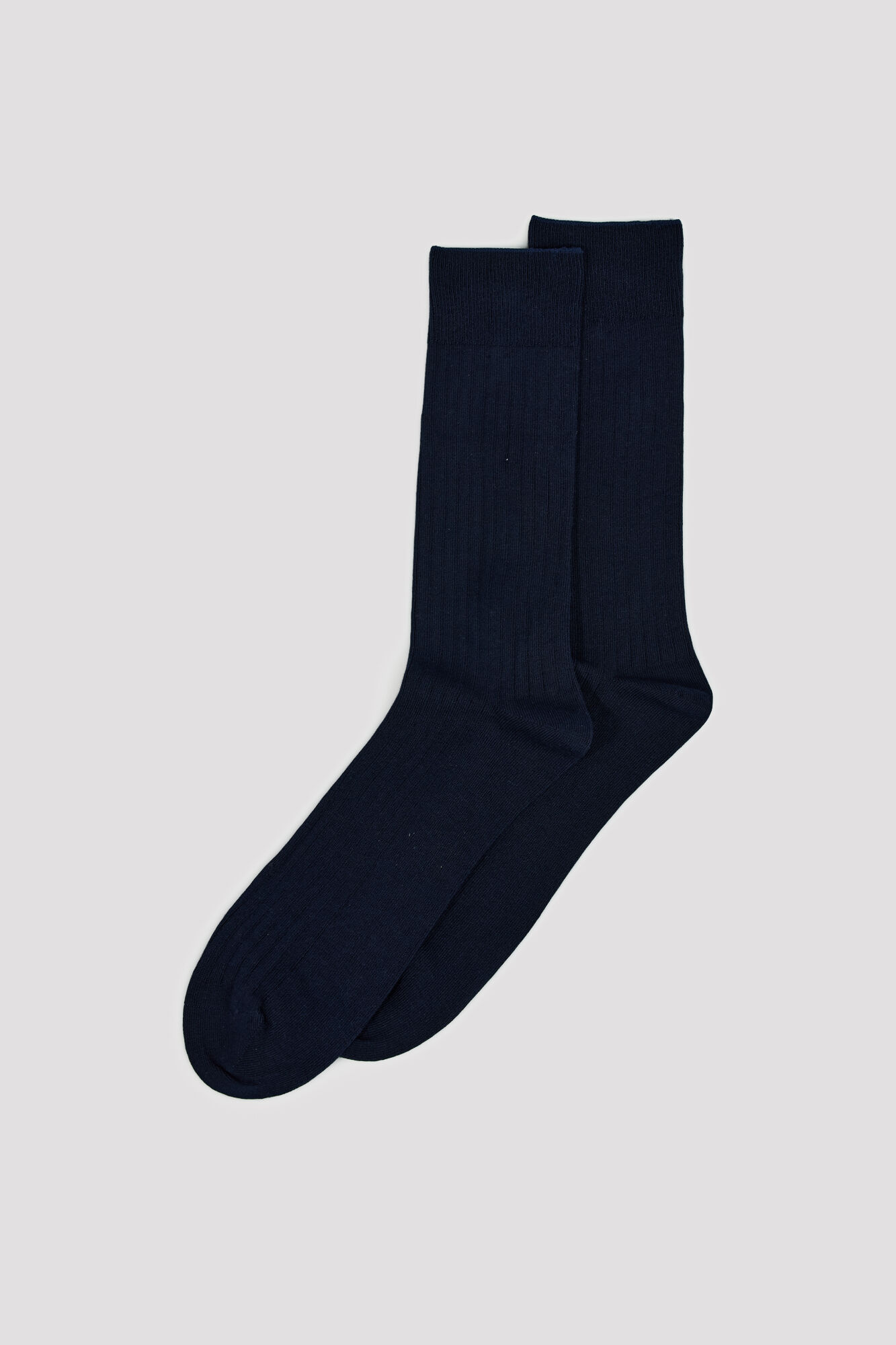 Cortefiel Plain ribbed crew sock