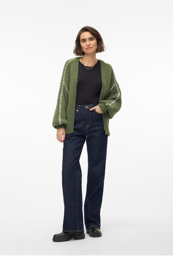 Vero Moda Jersey-knit cardigan  Dark green