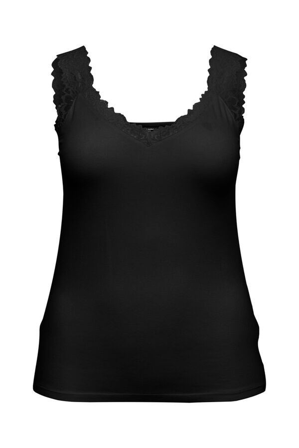 Vero Moda Curve Curve lace top Black