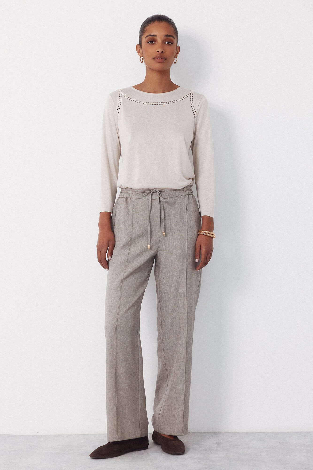 Cortefiel Hemstitch detail t-shirt