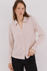 Cortefiel Jersey-knit knit shirt Ivory