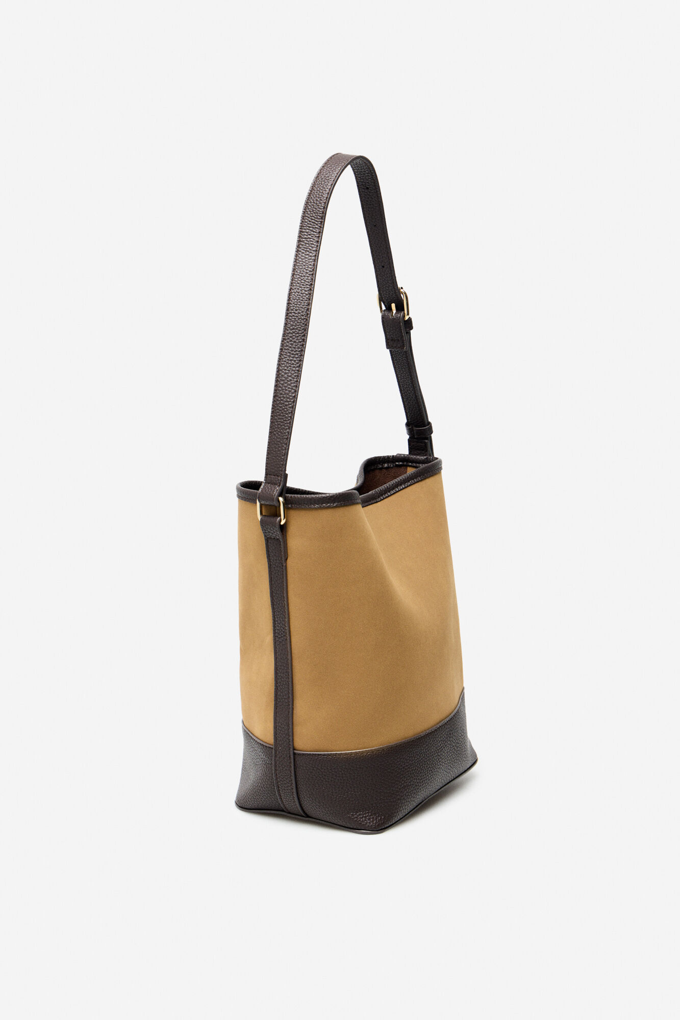 Cortefiel Bi-material hobo bag