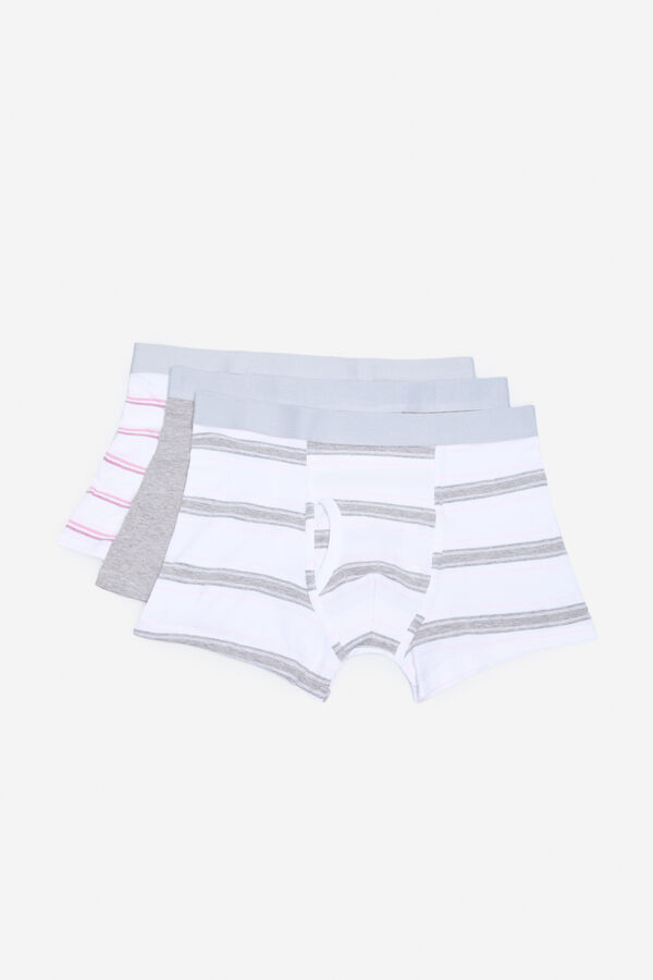 Cortefiel 3-pack jersey-knit boxers Grey