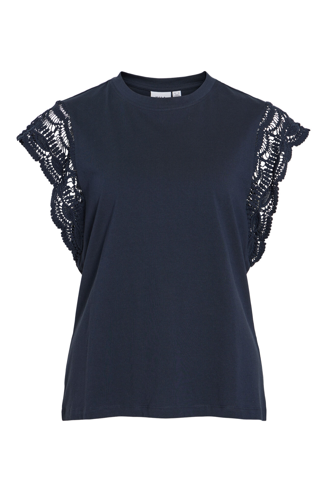 Vila T-shirt com renda nas mangas