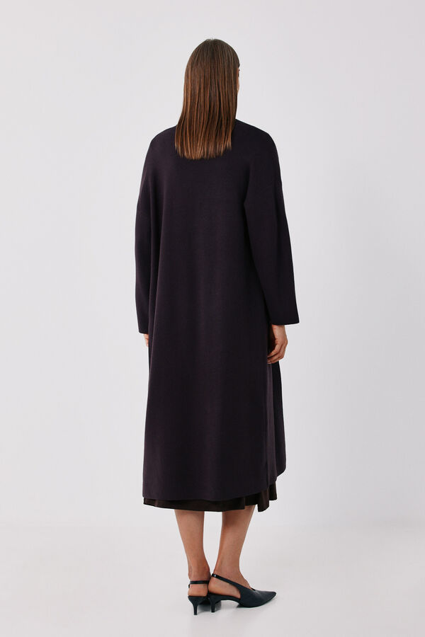 Cortefiel Coat cardigan Dark brown