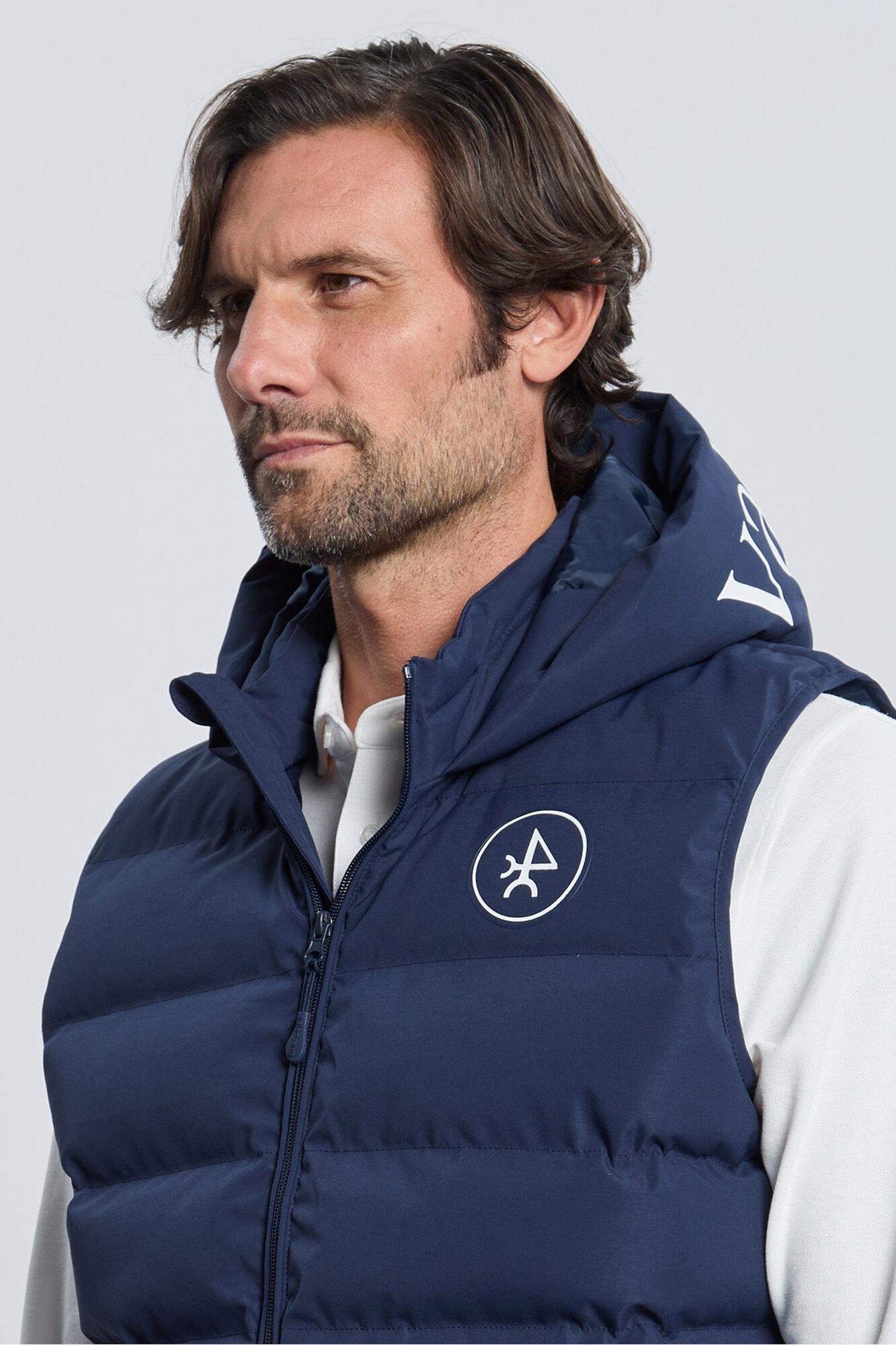 Valecuatro Chaleco acolchado capucha azul marino