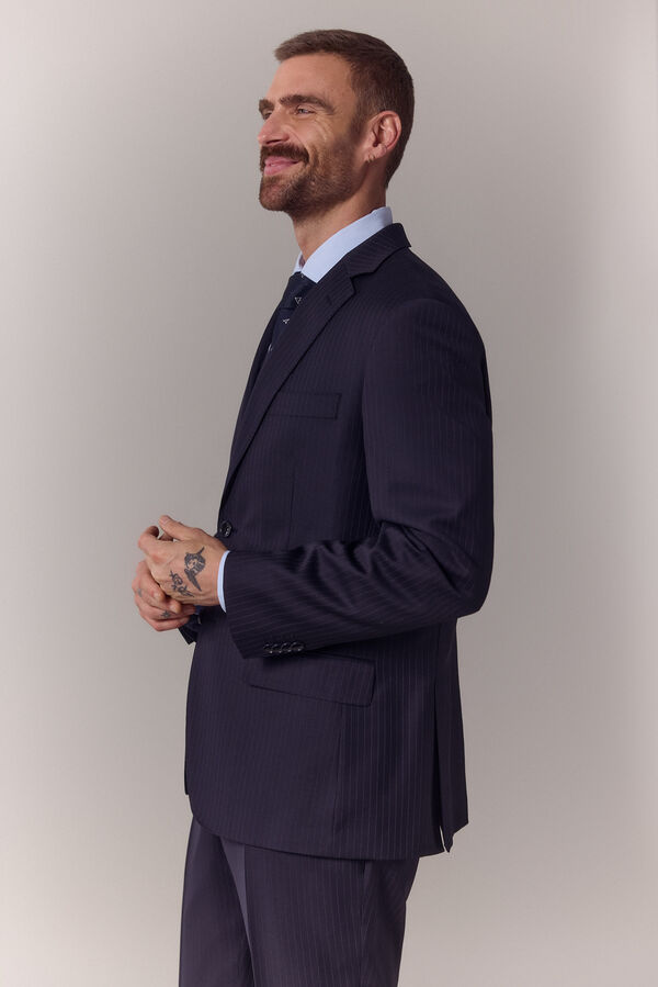 OOTO Pinstripe suit blazer Navy