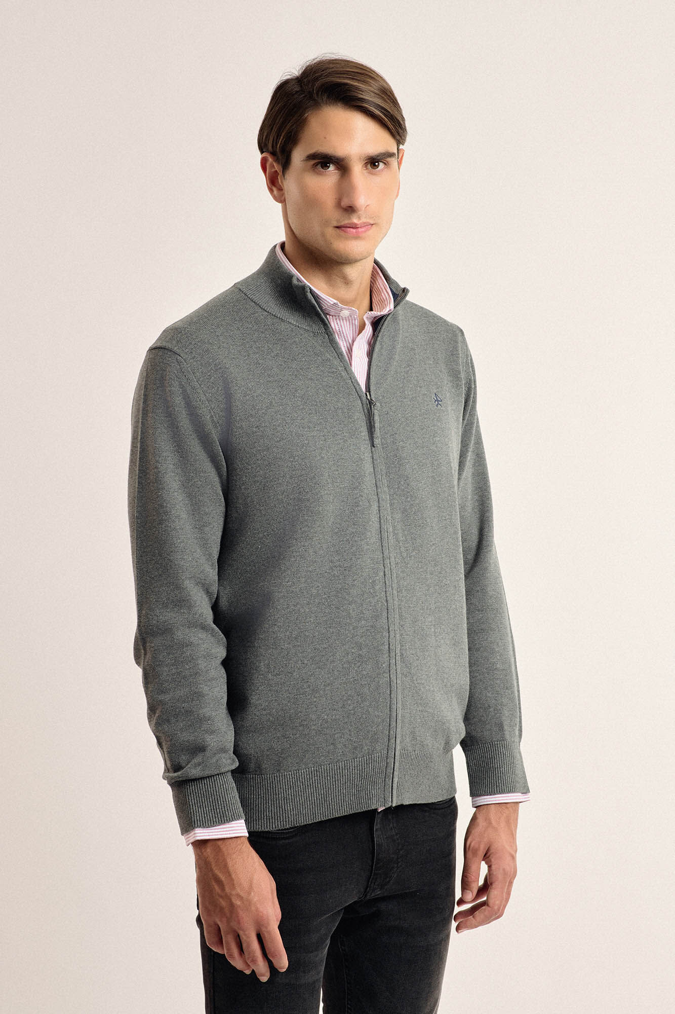 Thick grey cardigan best sale