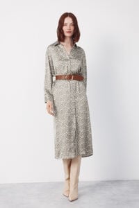 Cortefiel Satin shirt dress