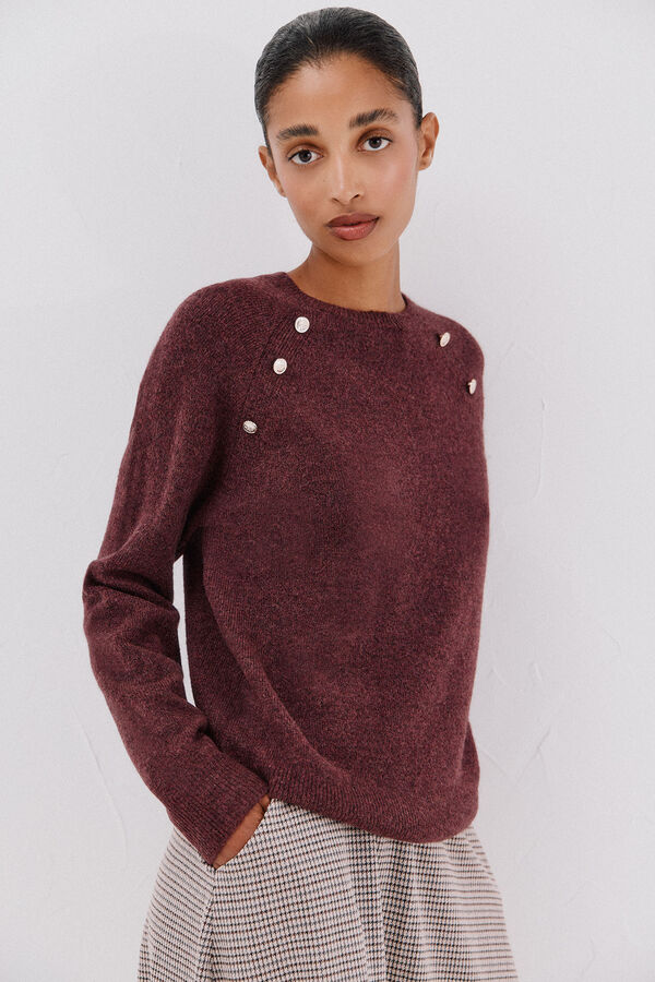 Cortefiel Jersey tacto suave Vino