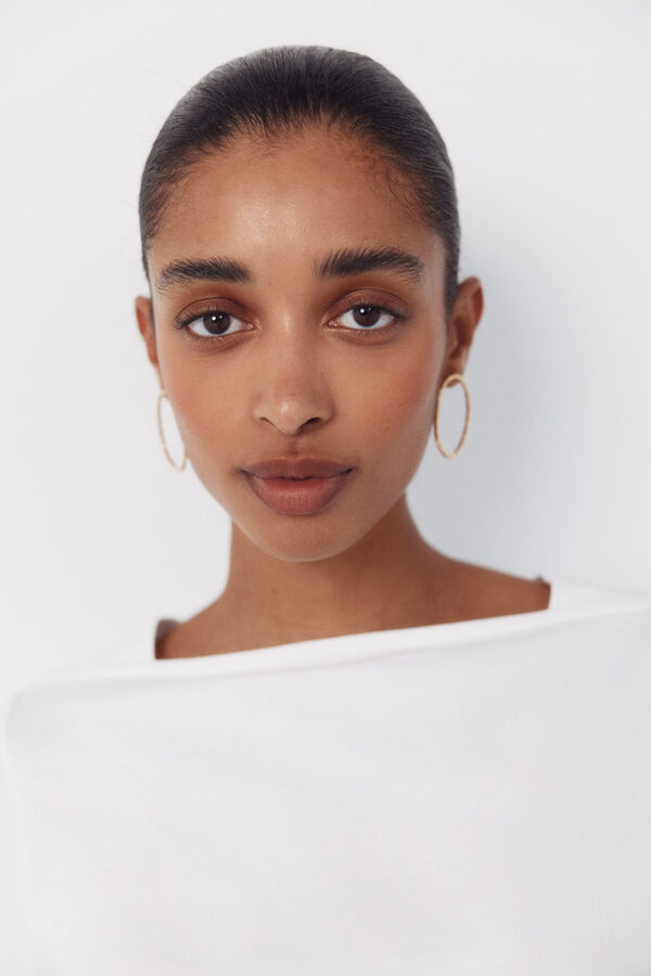 Cortefiel Boat neck t-shirt White